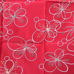 Red UME plum pattern Japanese vintage furoshiki