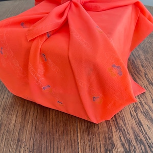 UME plum and WATER pattern red Japanese vintage furoshiki