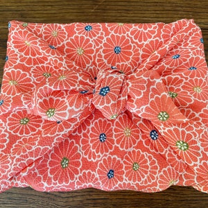 KIKU chrysanthemum flowers pink Japanese vintage furoshiki - KIKUGASANE