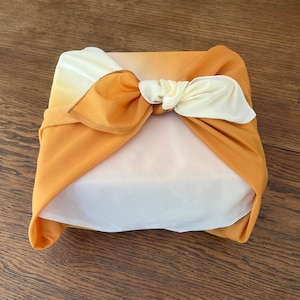 BOKASHI - Gradient honey gold Japanese vintage furoshiki - reusable wrapping fabric