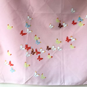 Spring butterfly pink Japanese vintage furoshiki