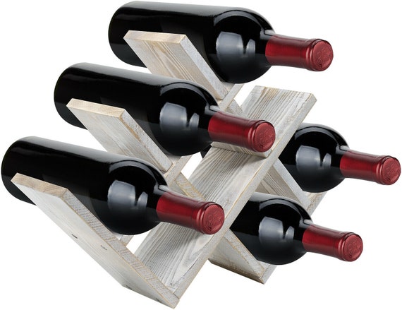 Floor Freestanding & Countertop Wine Holder Storage Rustic Wood Wine Racks 