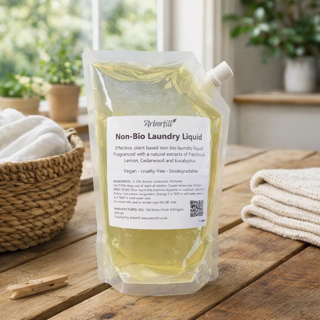 Natural Non-bio Laundry Detergent 1L: Plant-based, Naturally