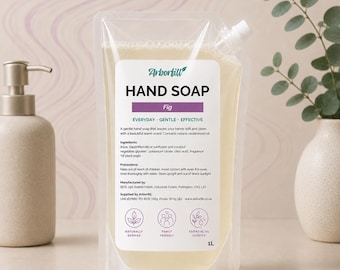 Natural Hand Soap 1L Refill Pouch: Plant-Based, Non-Toxic Hand Wash, Clean Hands and Less Waste