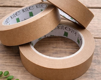 Brown Kraft Recyclable Tape, gift wrapping, plastic free tape, UK made