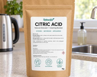 Organic Citric Acid Powder: Natural Cleaner, Bath Bomb DIY - 500g/1kg