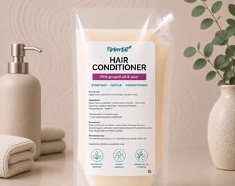 Acondicionador para cabello natural / Suave, bajo en toxinas, sin siliconas / Recarga de 1 litro