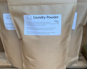 Biological naturally scented laundry powder 400g / 1kg, laundry soap, laundry product, plant-based cleaning, laundry detergent, plastic free