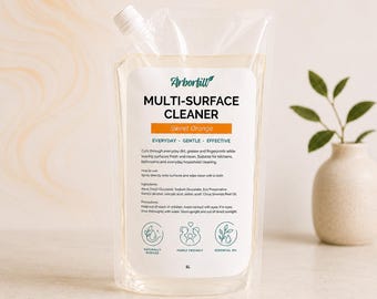 Everyday Multi Surface Cleaner – Sweet Orange | 1L Refill Pouch | Natural Cleaning Spray | Eco Friendly Household Cleaner UK