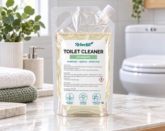 Natural Toilet Cleaner Refill | Eco Toilet Cleaner | 1L Fragrance Free or Eucalyptus | Plant Based Limescale Remover | Refill Pouch