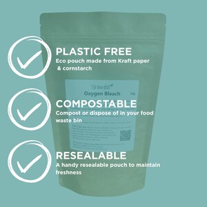 Biological Laundry Powder 1kg | Naturally Scented Laundry Detergent | Vegan Eco Friendly Washing Powder | Plastic Free Pouch image 6