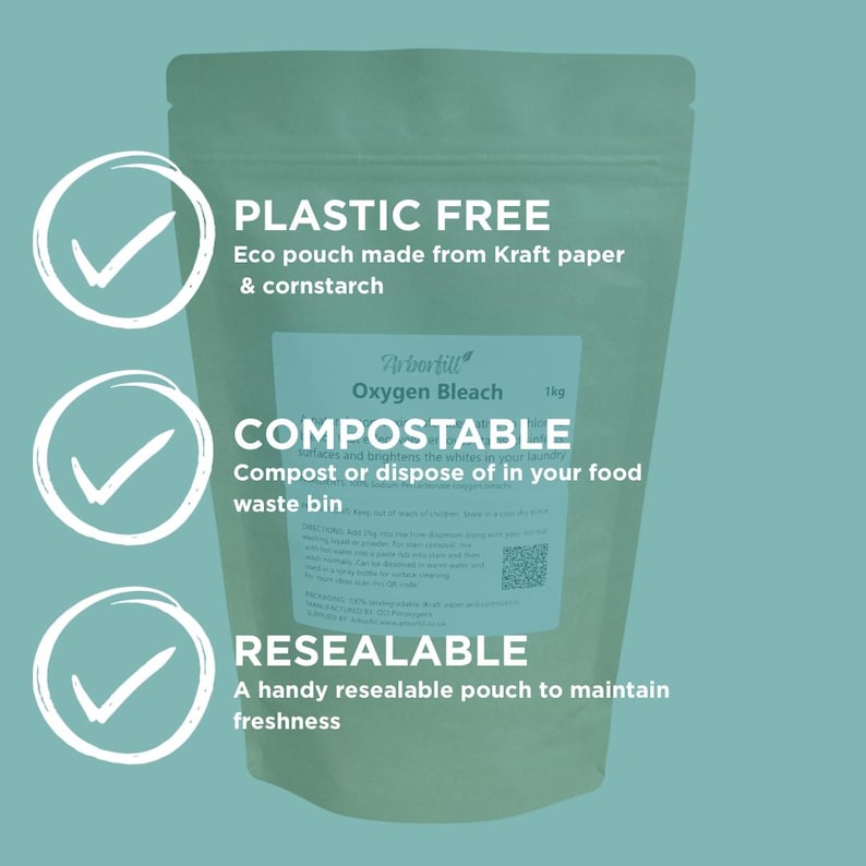 Biological Laundry Powder 1kg | Naturally Scented Laundry Detergent | Vegan Eco Friendly Washing Powder | Plastic Free Pouch image 6