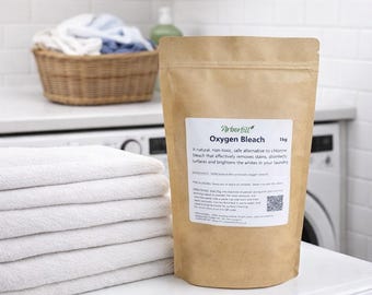 Oxygen Bleach 1kg | Natural Laundry Whitener & Stain Remover | Eco Non-Toxic Laundry Booster | Plastic Free Pouch