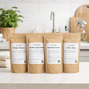 Fragrance-Free Cleaning Starter Kit | Natural Laundry, Dishwasher, Limescale Cleaner