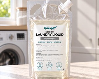 Unfragranced Non-Bio Laundry Liquid Refill | Sensitive Skin, Baby Safe Detergent (1L)