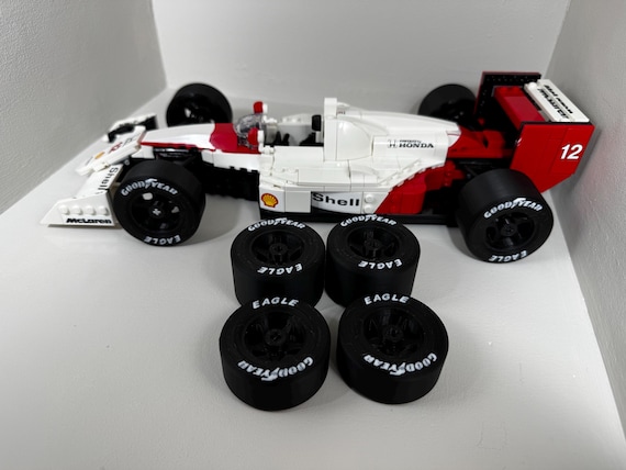 Realistic F1 Wheels Upgrade for LEGO 10330 McLaren MP4/4 Senna – Set of 4