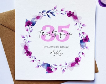 Personalised 35th Birthday Card for Her - Have a Magical Birthday