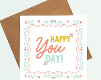 Happy You Day - Minimalist Birthday Card