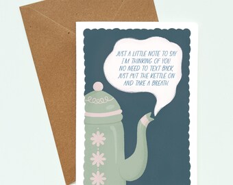 Just a Note to Say I'm Thinking of You - No pressure Sympathy Card