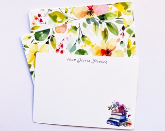 Personalised Watercolour Note Cards: Handmade Thank You Cards