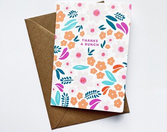 Floral Thank You Cards Pack: Luxury A6 Folded Notecards