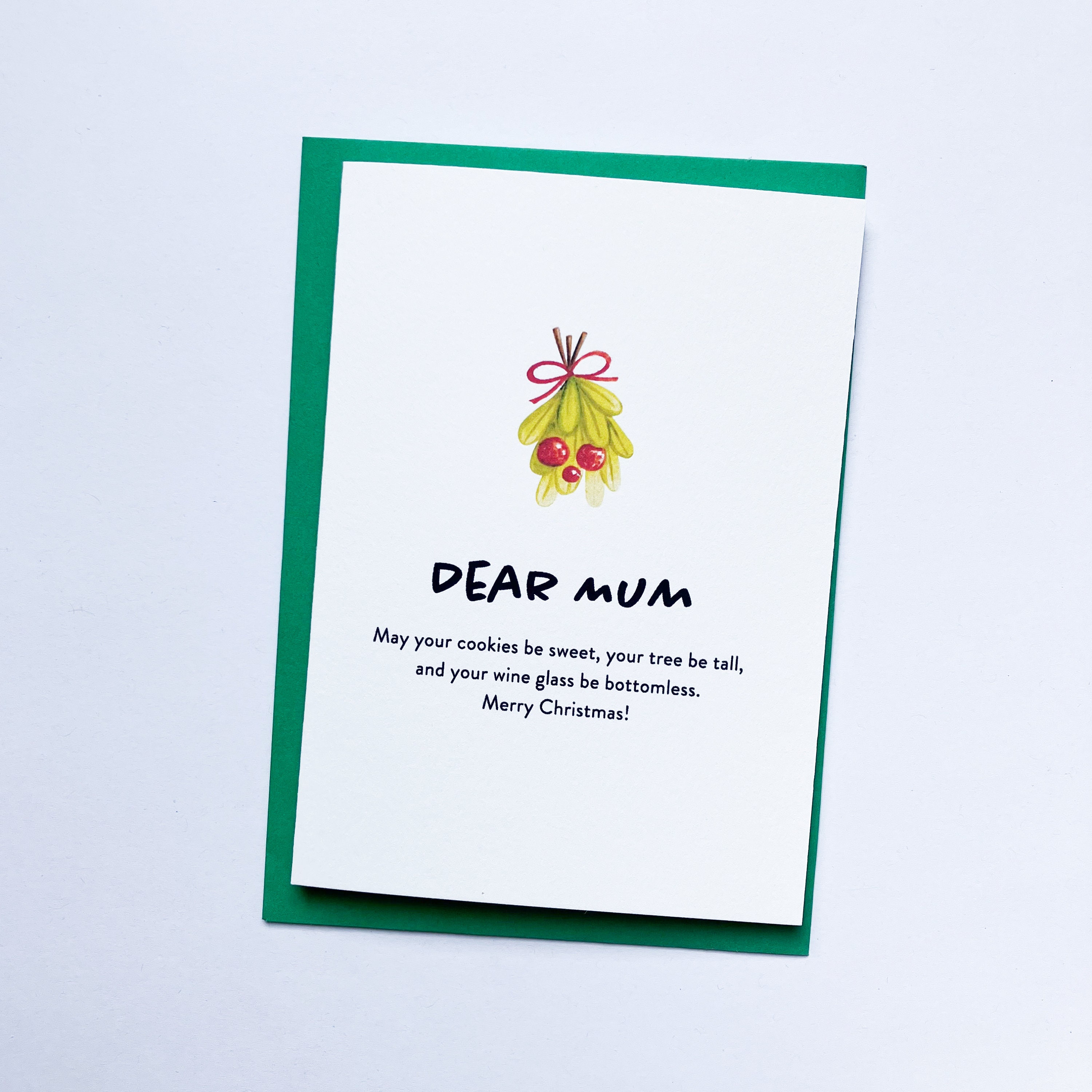 Dear Mum Holiday Wishes Christmas Card Funny Christmas - Etsy