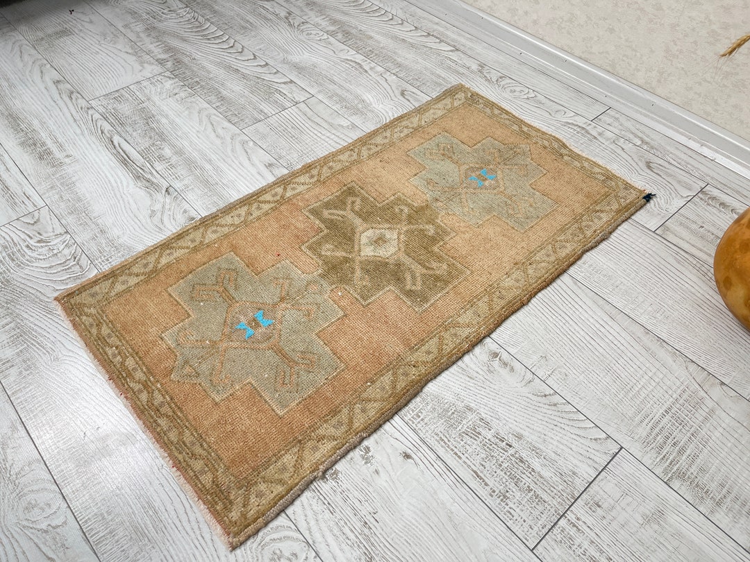 1.6x3 Ft Turkish Rug,bohemian Small Rug, Vintage Handmade Rug, Small ...