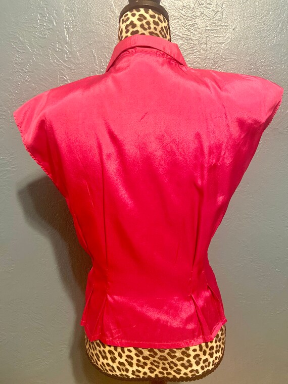 1980s Hot Pink Blouse - image 3