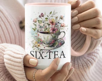 Six-Tea 60th Birthday Sublimation Digital Design - INSTANT DOWNLOAD