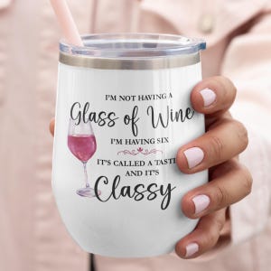 Wine Tasting Stemless Tumbler Glass Sublimation Digital Design - INSTANT DOWNLOAD