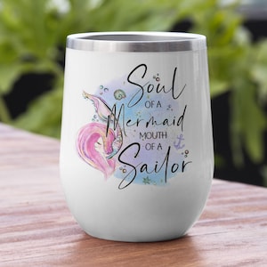 Soul of a Mermaid Mouth of a Sailor Digital Sublimation Design - INSTANT DOWNLOAD