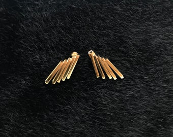 2PCS Earrings, Stylish Minimalist Stainless Steel Earrings, Gold Colour