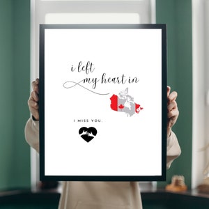 Left My Heart in Canada Digital Art Print | Miss You Art Print | Printable Wall Art | Digital Download