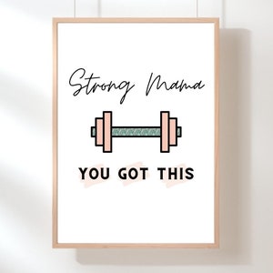 Pink Exercise Decor Print (Tropical) | Workout Art Print | Inspirational Home Decor | Printable Wall Art | Digital Download