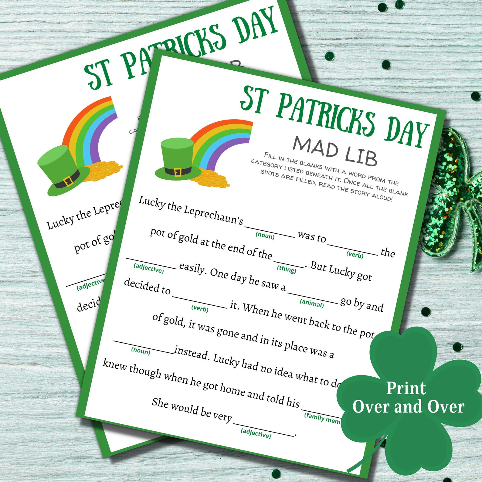 printable st patricks day mad libs