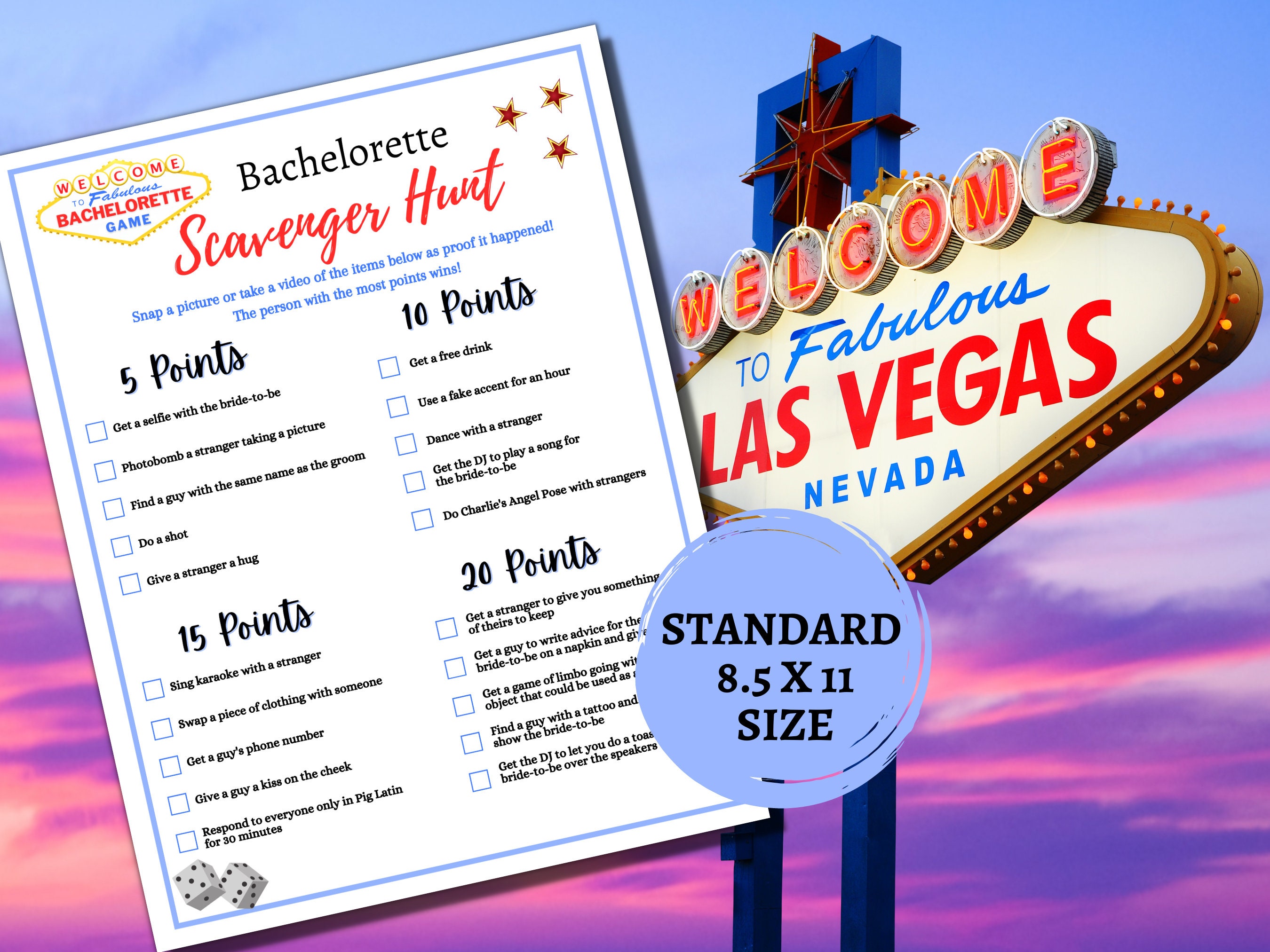 Bachelorette Scavenger Hunt Printable/bachelorette Party Games