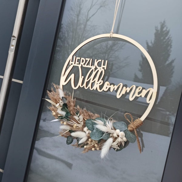 Floralhoop door wreath welcome