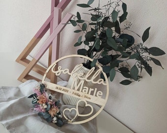 Floralhoop Personalisiert zur Geburt/Taufe