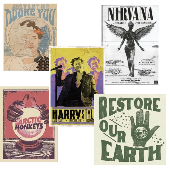 vintage posters aesthetic wall collage