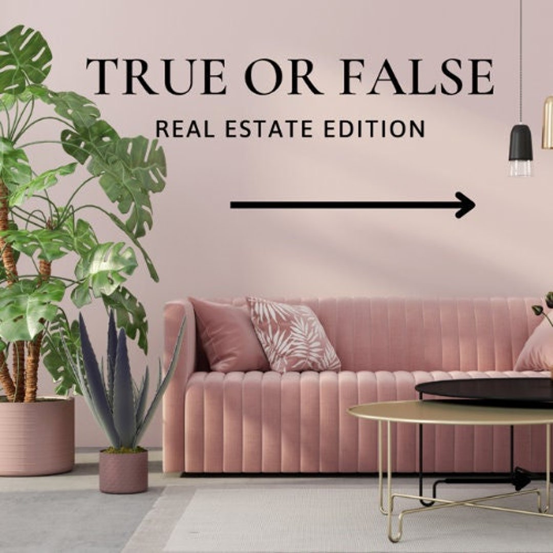 True or False Real Estate Edition Part II Etsy
