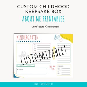 Customized Printable School Memory Questionnaire | Digital Download