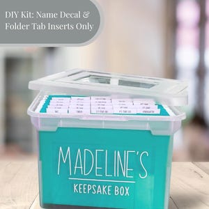 DIY KIT: School Memory Box Name Decal and Folder Tabs