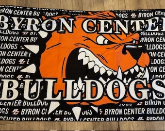 Byron center bulldogs microfiber beach towel (2-sided)