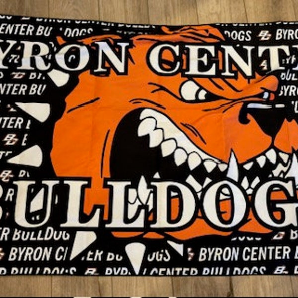 Byron center bulldogs microfiber beach towel (2-sided)