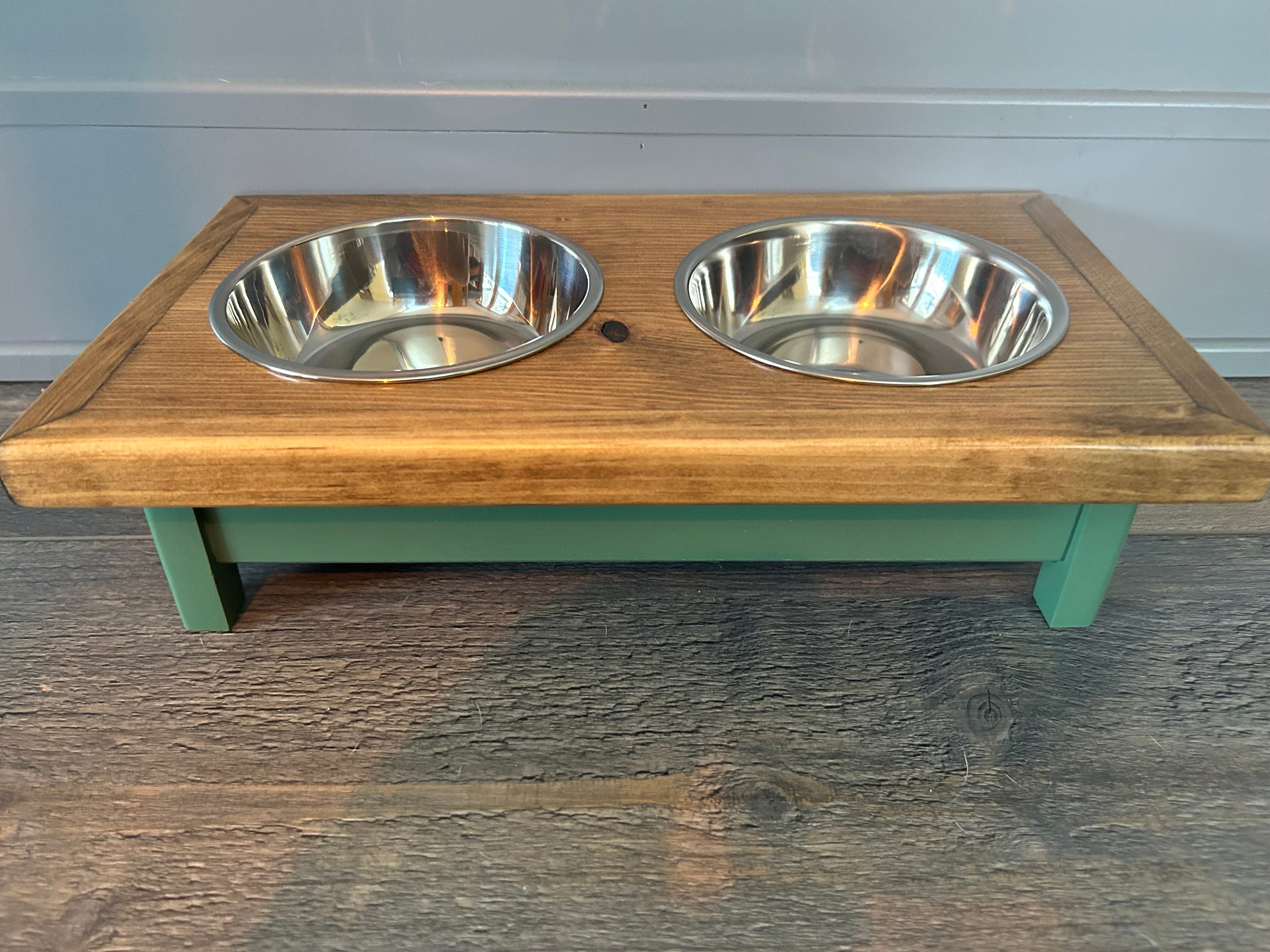 Vibrant Life Double Dog Bowls with Bone Shaped Mat Diner Set