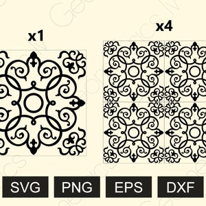 Square Pattern SVG, Pattern For Stencil, Seamless Pattern, Seamless Pattern SVG, Ornamental Pattern For Prints, Geometric Pattern SVG