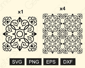 132 Square Pattern SVG, Mosaic Tilts Svg, Mosaic Svg, Glowforge Cut ...