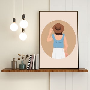 Boho Prints, Boho Wall Art, Beige Minimalist Woman Wall Art, Women theme