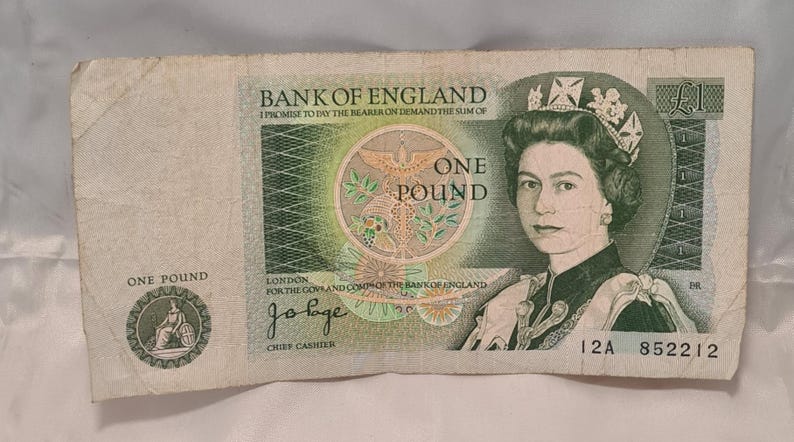 One Pound Paper Note Vintage One Pound Note Series D - Etsy