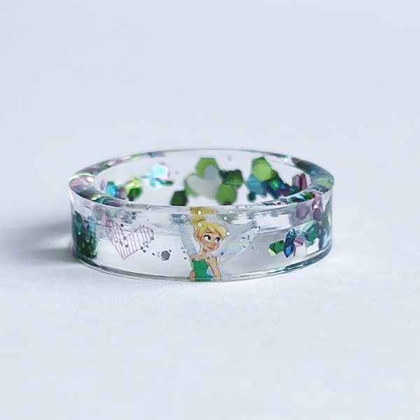 NOUVEAU ! Bague en résine empilable Fairy Tinker